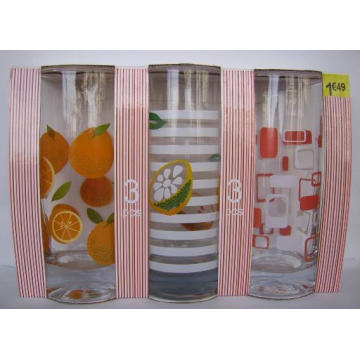 drinking glass Glass Type decal glass tumbler